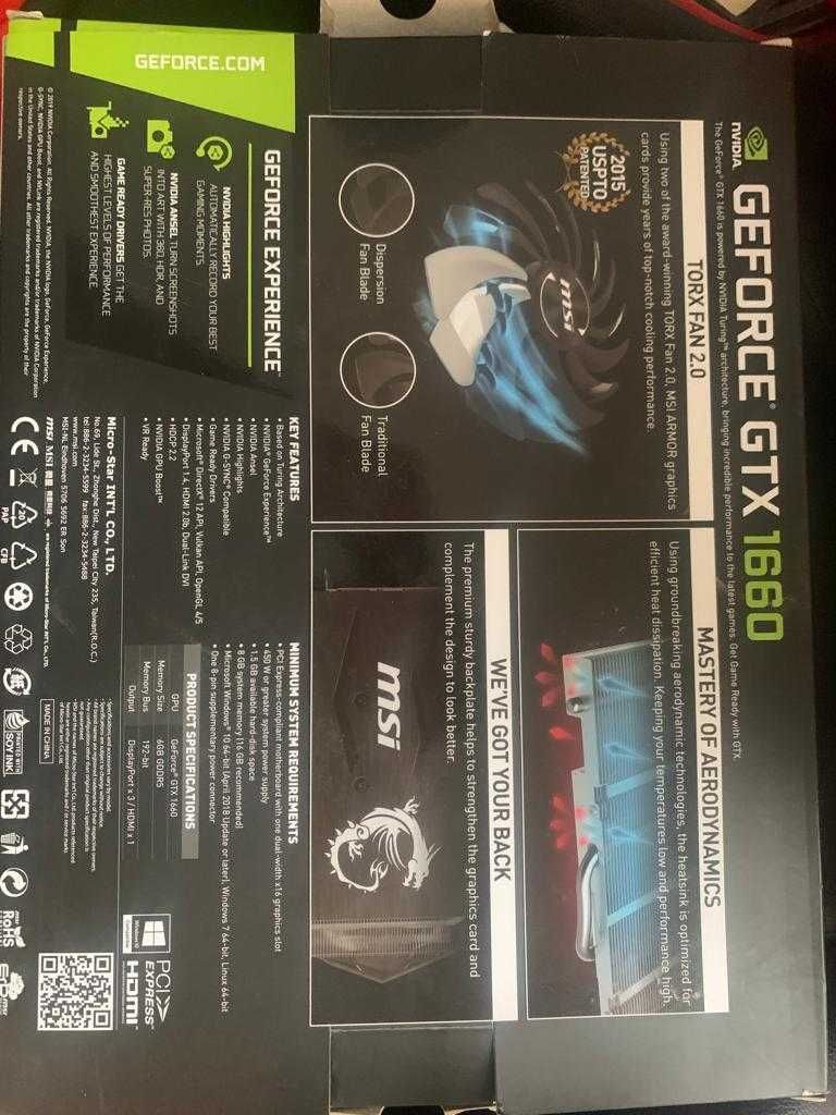 Placa Gráfica NVIDIA GeForce GTX 1660 Armor 6G OC GGDR5