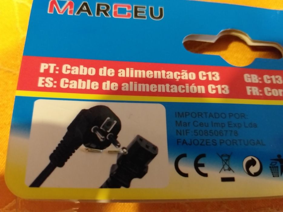 Cabo de Alimentação Computador