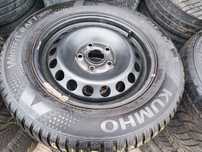5x112 Felgi stalowe Stal 15 Koła Zimowe Zima VW PASSAT B5 GOLF 5 6 V VI CADDY JETTA TOURAN SEAT LEON TOLEDO ALTEA SKODA OCTAVIA II III 2 3 AUDI A4 B5 B6 A6 C5 Legnica ALU-RAD 195/65 8,5mm Kumho jak Nowe
