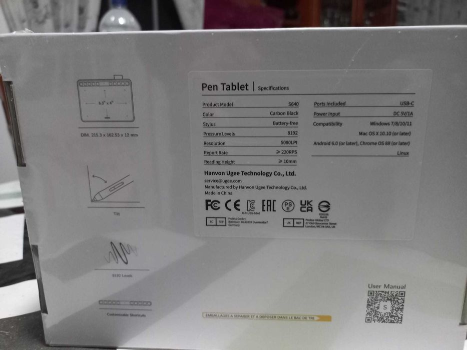 Mesa digitilizadora UGEE S640 pen tablet