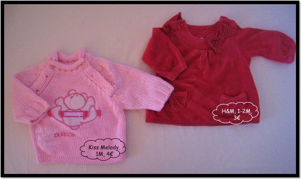 0-6 Meses -Menina Outono/ Inverno - Casacos, boleros e camisolas