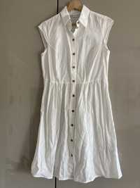 Bonprix biała lniano- bawełniana sukienka roz. 38