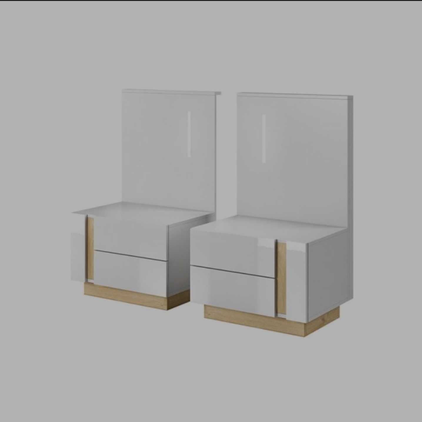Quarto com mesas de cabeceira com Led Tudo novo