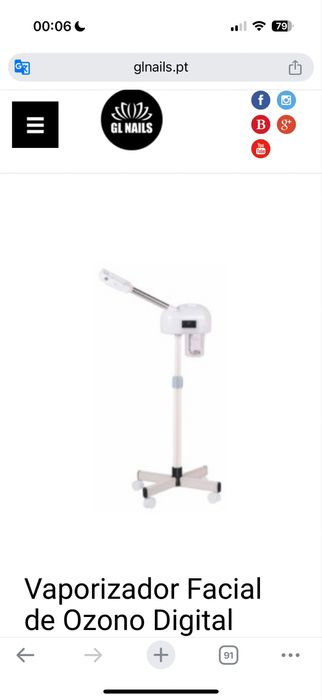 Vapotizador de agua e ozono