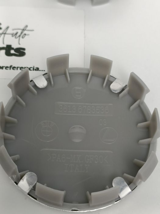 Centros de jante BMW 68mm Preto e Branco