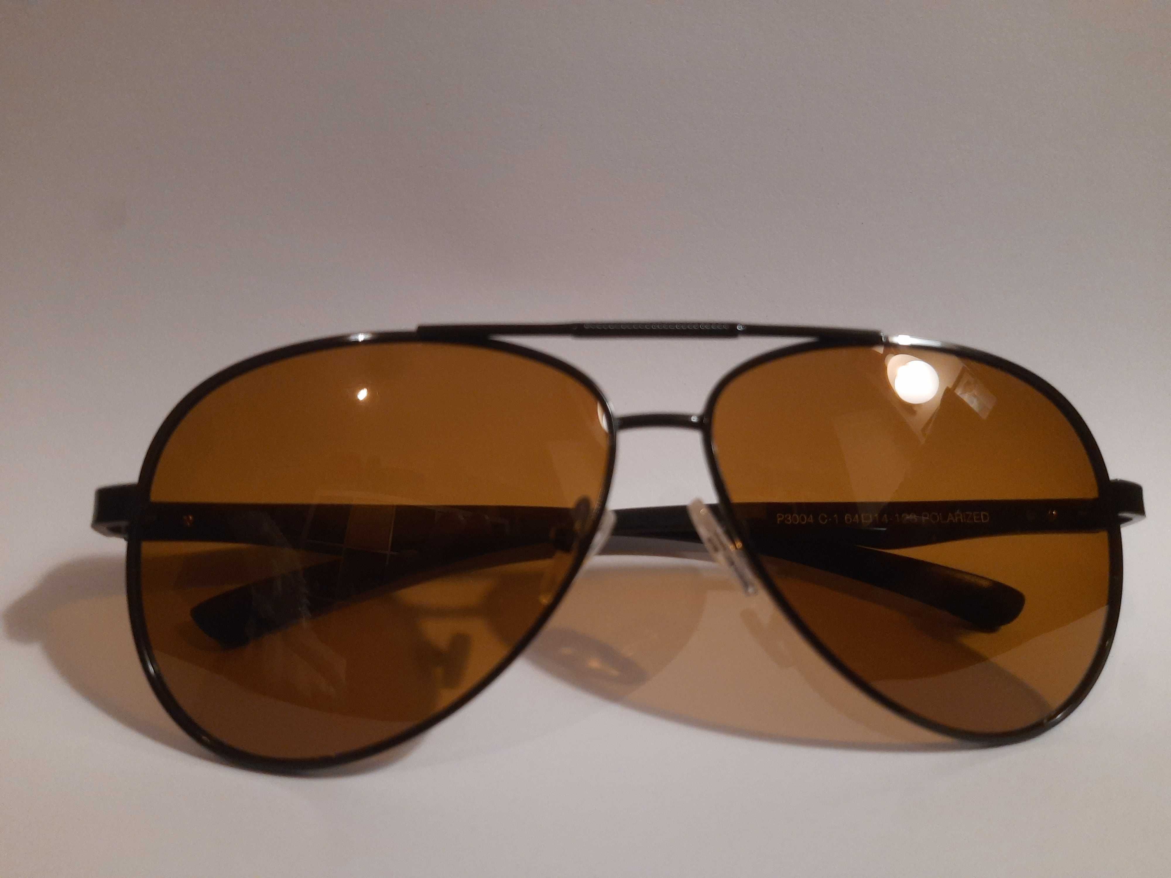 Polar Fashion 3004 C1 żółte przeciwsłoneczne okulary