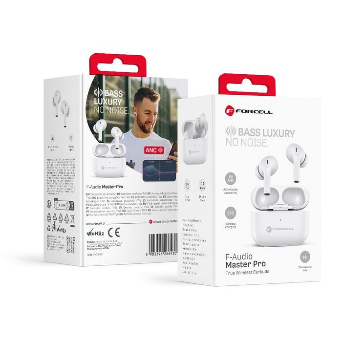 Słuchawki bezprzewodowe douszne Forcell F-Audio TWS Master Pro białe