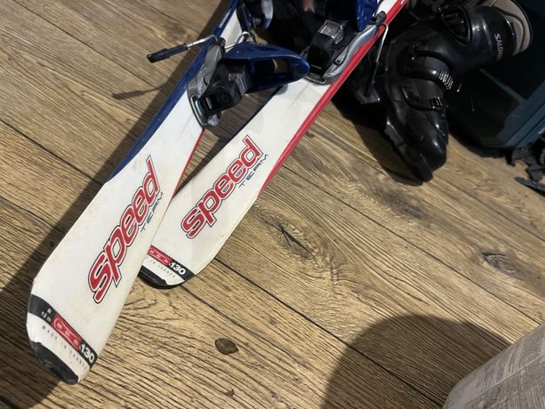 Zestaw narty 130 plus buty 24 cm 240 mm r.38 salomon