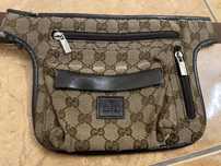 Gg Nerka Brazowa bez camel kamel logowana monogram gucc