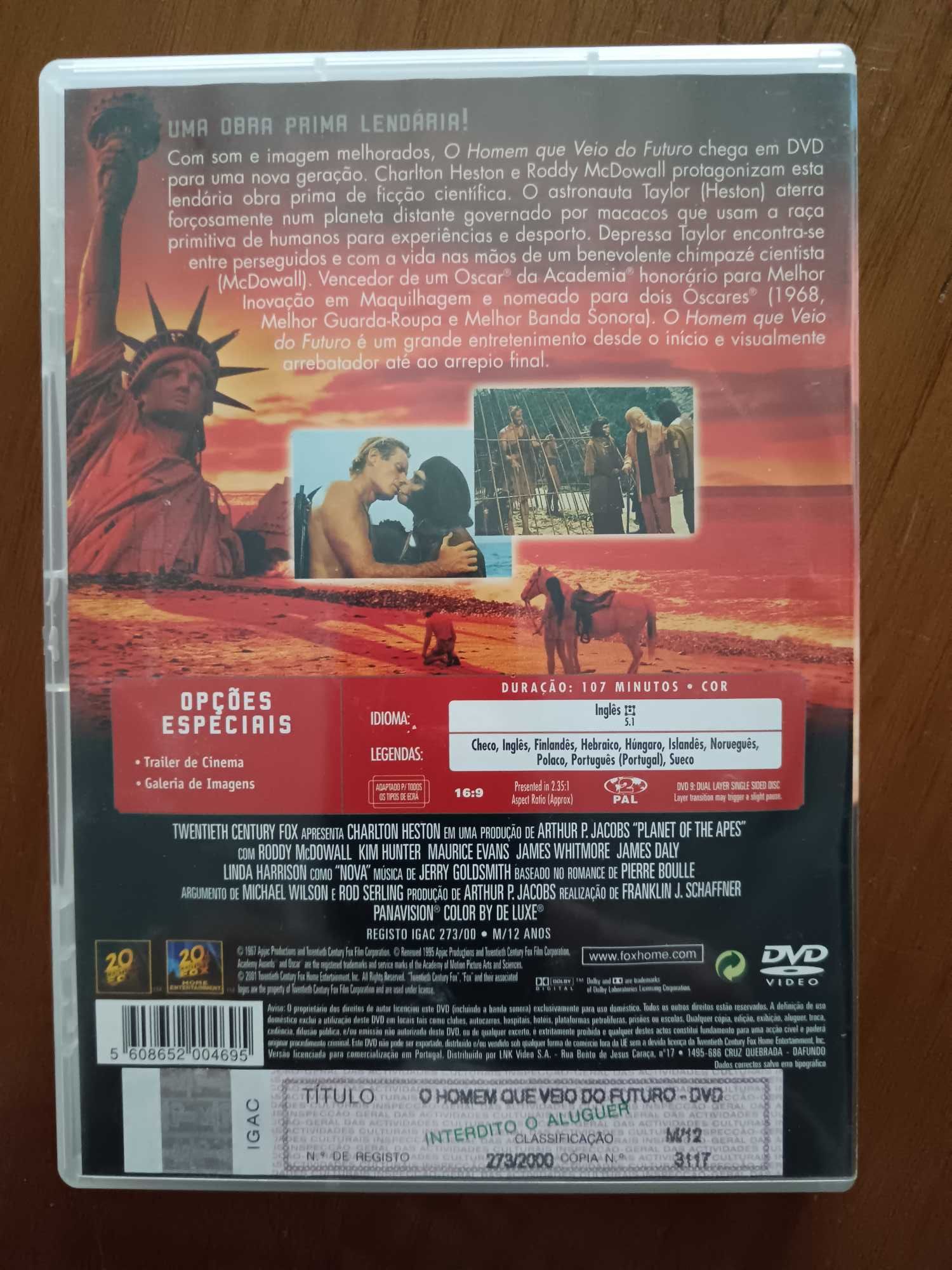 filme dvd original - o homem que veio do futuro