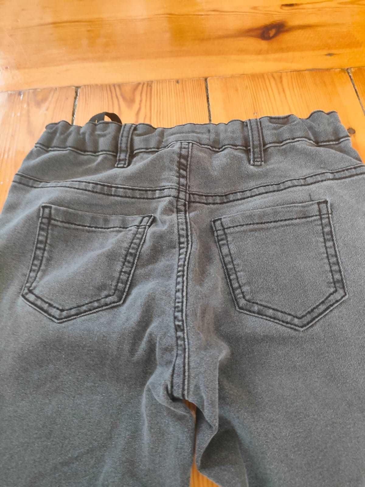 Spodnie dziewczęce jeans długie szare r.140 Sinsay