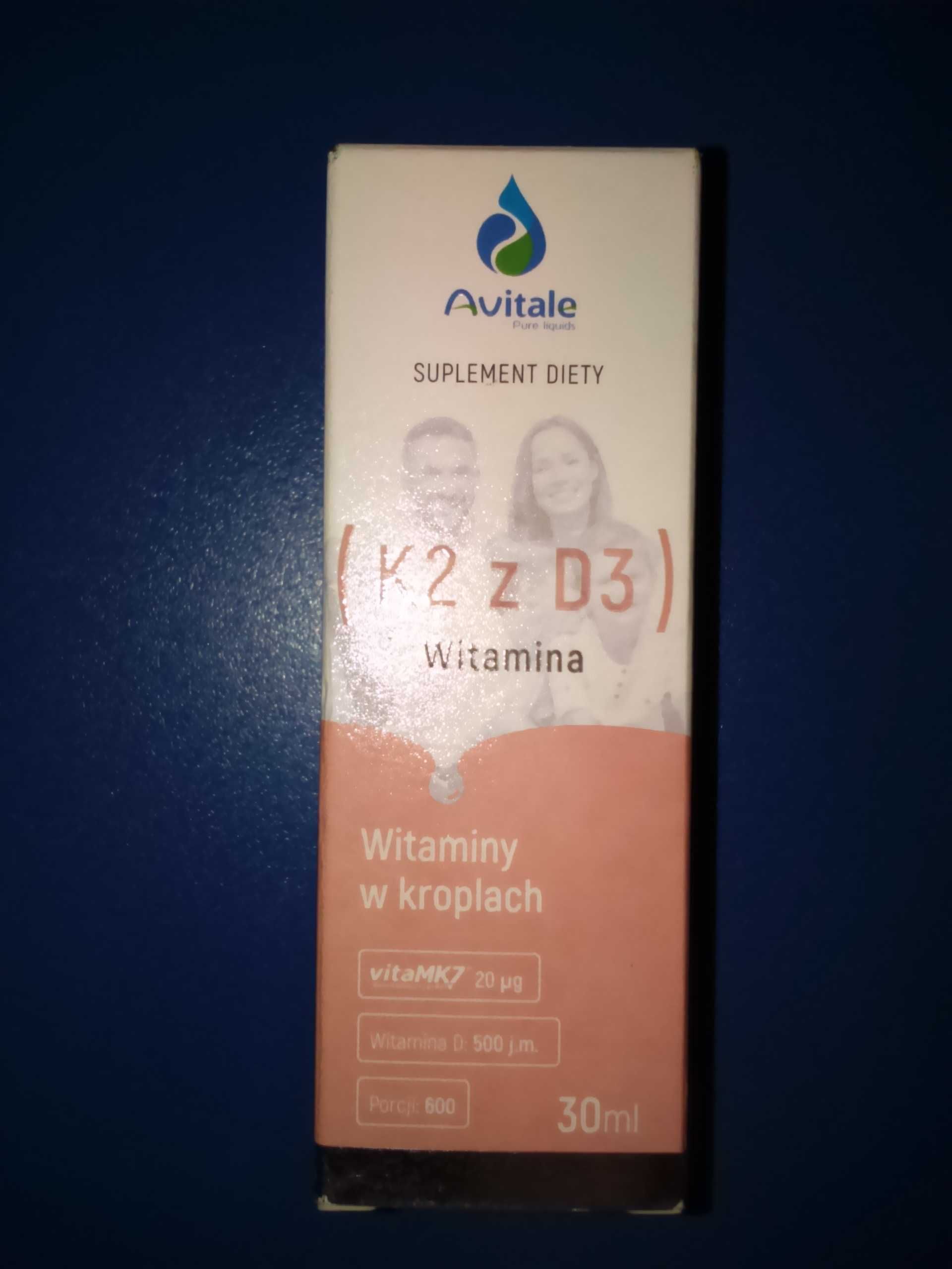 Witamina D3  4000 k2 mk7 50ug Avitale Aliness w kroplach 30ml