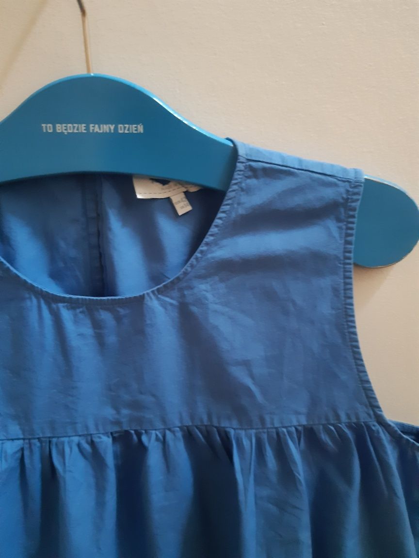 Śliczna, modna sukienka blue cotton cekiny Plus Size r 44-6 i XL/XXL