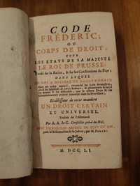 Livro 1751 - code Frederic ou corps de droit
