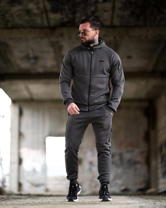 Зимовий міський чоловічий спортивний костюм STABITEX grey