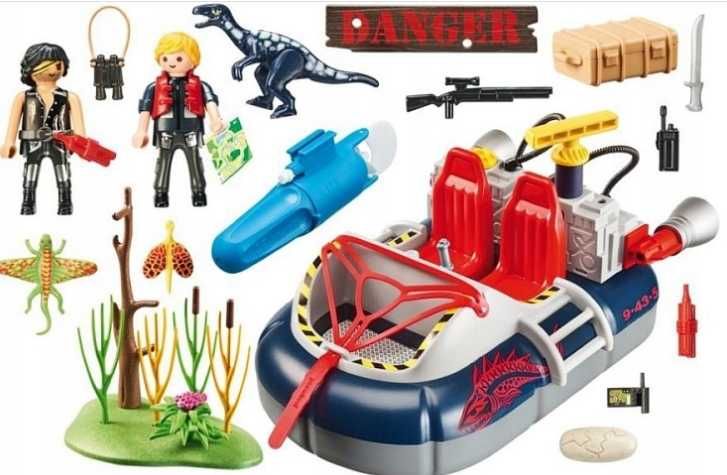 Nowe klocki  playmobil  action  poduszkowiec z silnikiem dinozaur
