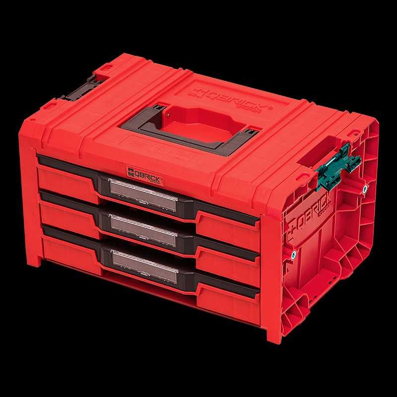 skrzynka QBRICK SYSTEM PRO Drawer 3 Toolbox Expert RED Ultra HD