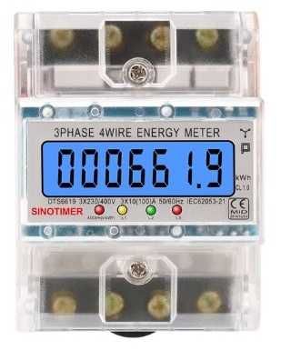 Лічильник електроенергії трифазний на din рейку DTS6619Т 10(100)А
