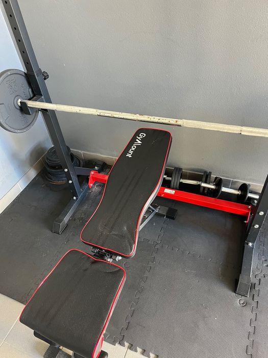 Musculação | pesos livres | barra | rack | banco