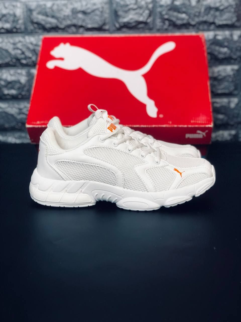 Кроссовки мужские пума белые летние стильные удобные топовые puma