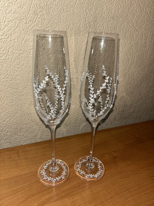 Весільні бокали з богемського скла