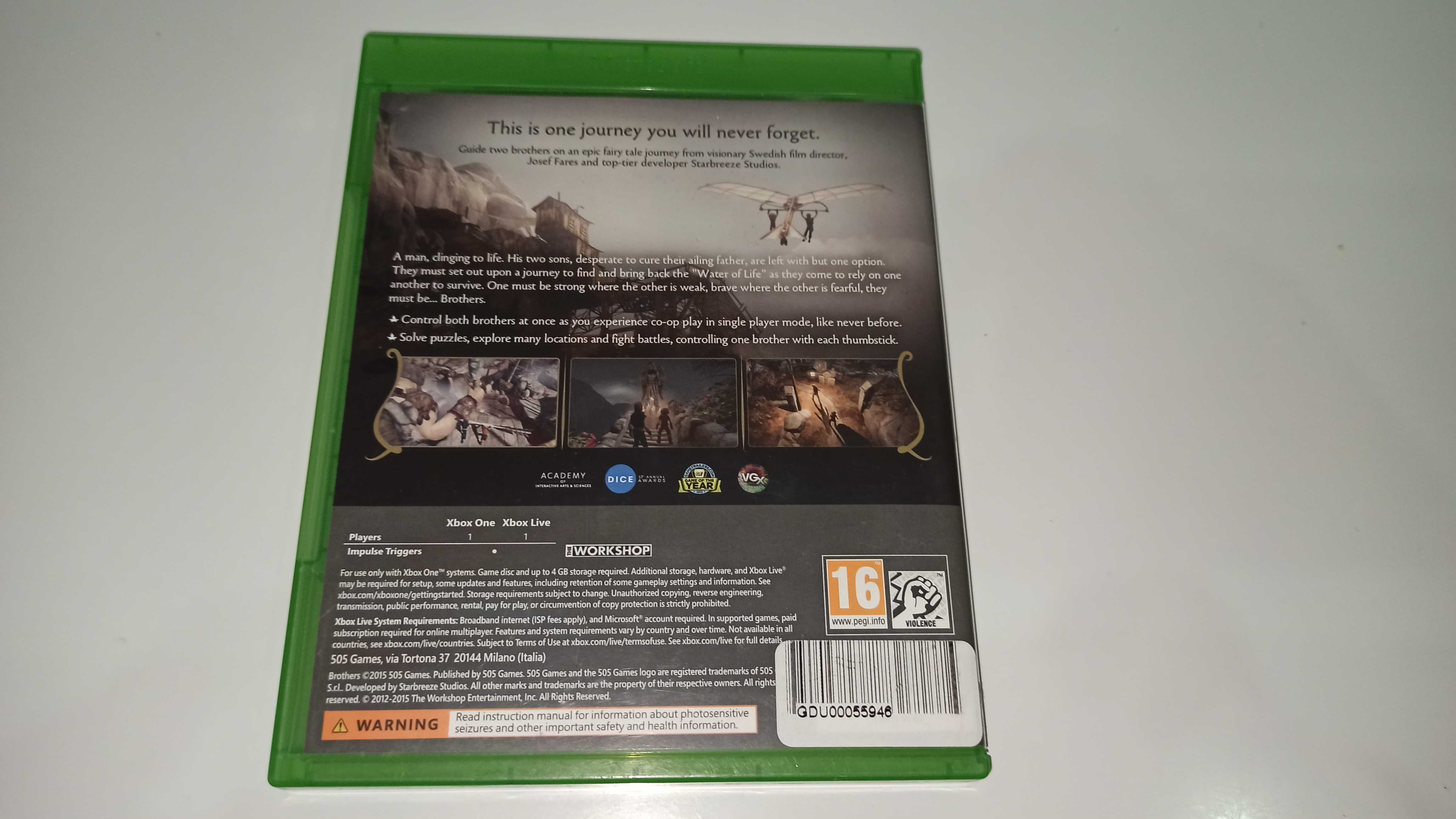 xbox one BROTHERS A TALE OF TWO SONS pudełkowa unikat biały kruk v1