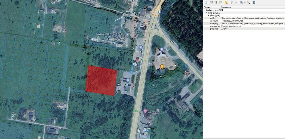 Продаж земельної ділянки комерційного призначення, площа 1.1066 Га