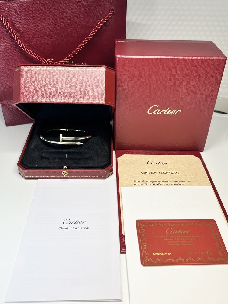 Золотой браслет гвоздь в стиле Cartier JUSTE UN CLOU