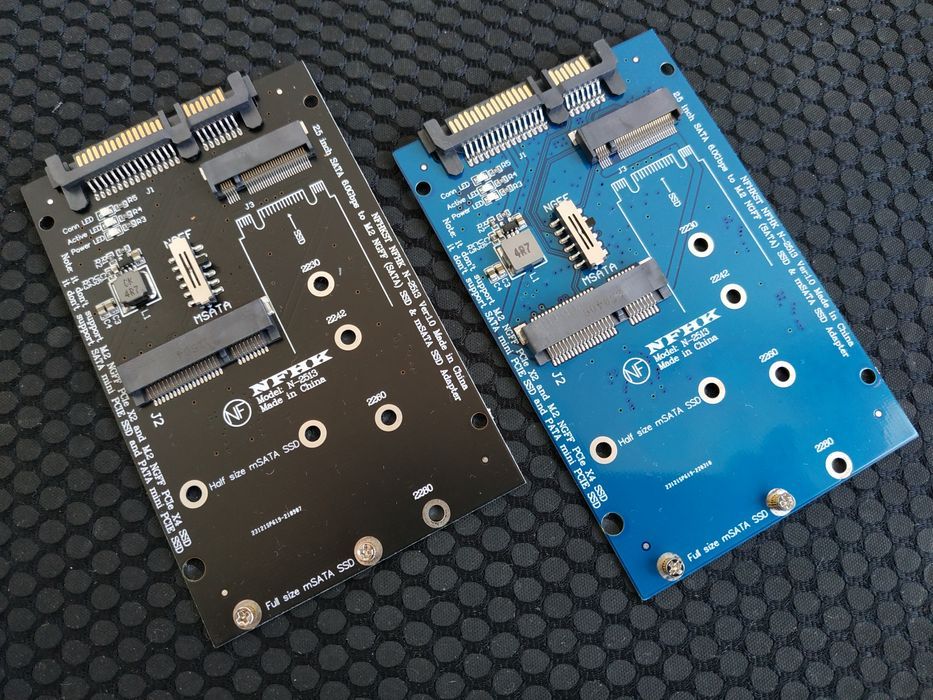 Универсальный адаптер под диски NGFF M.2 и mSATA to 2.5" SATA3 (Новый)