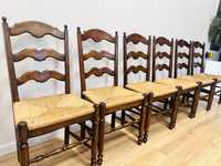 6 krzeseł holenderskich z drewna dębowego i z trawą morską :)
