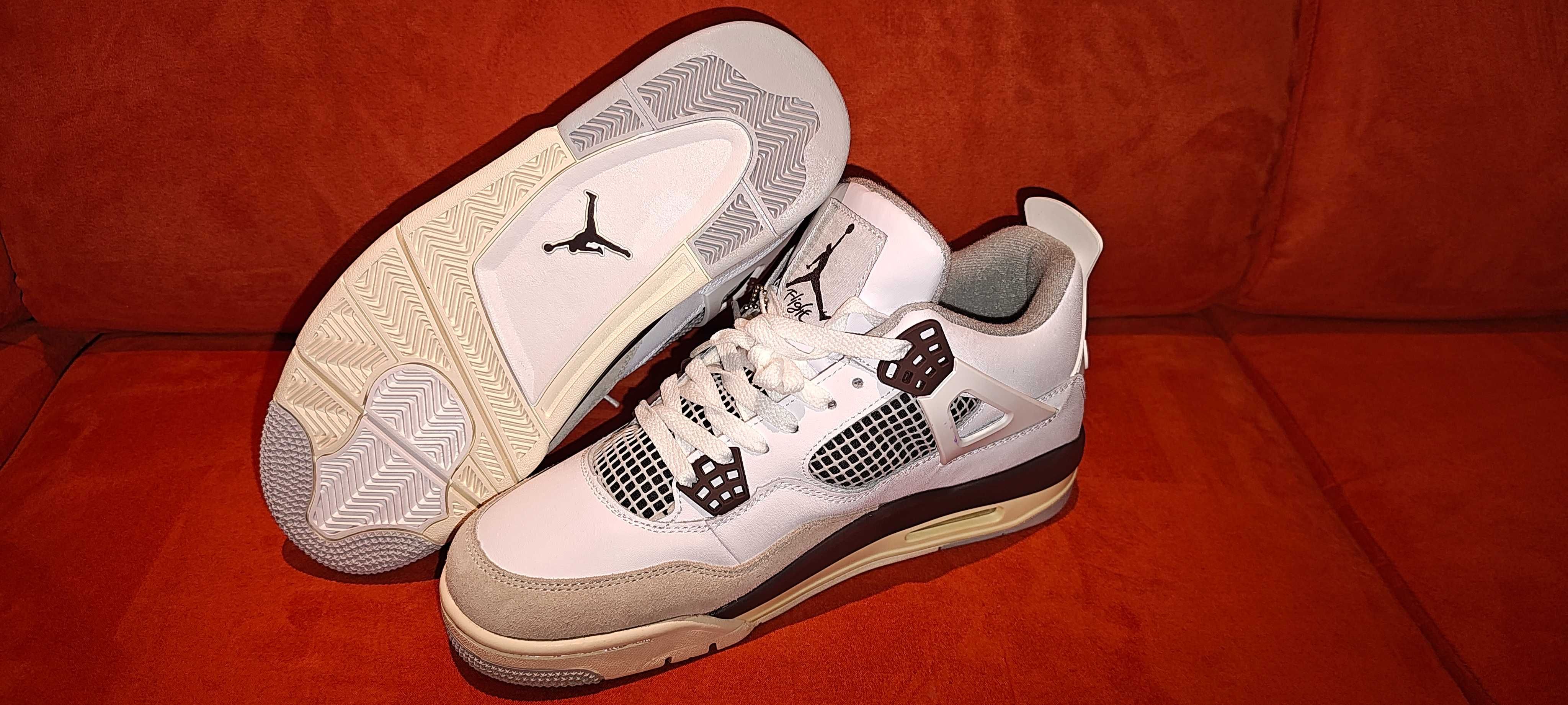 Buty Nike Air Jordan 4 Retro Białe r.44