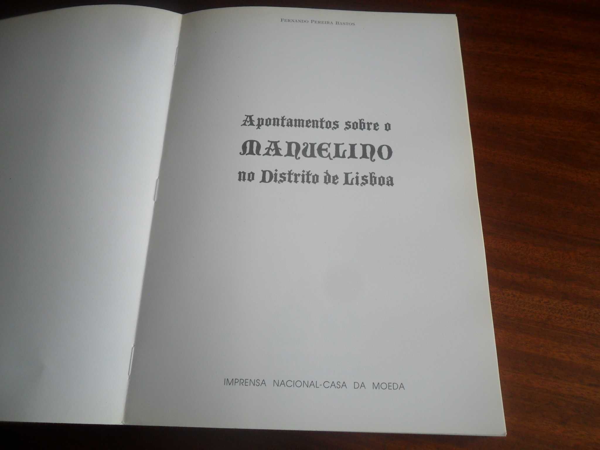 "Apontamentos sobre o Manuelino no Distrito de Lisboa" de F. P. Bastos