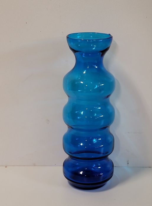 Szklany wazon niebieski Friedrich 25 cm kolorowe szkło