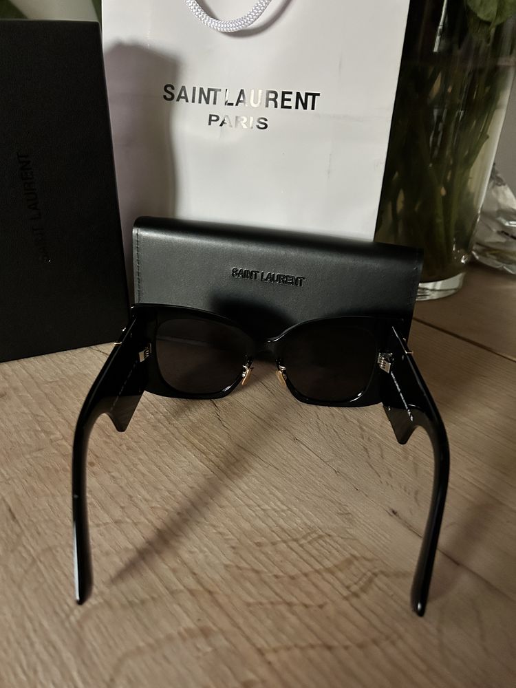 Okulary YSL czarne przeciwsłoneczne Saint Laurent SL M119 BLAZE-001