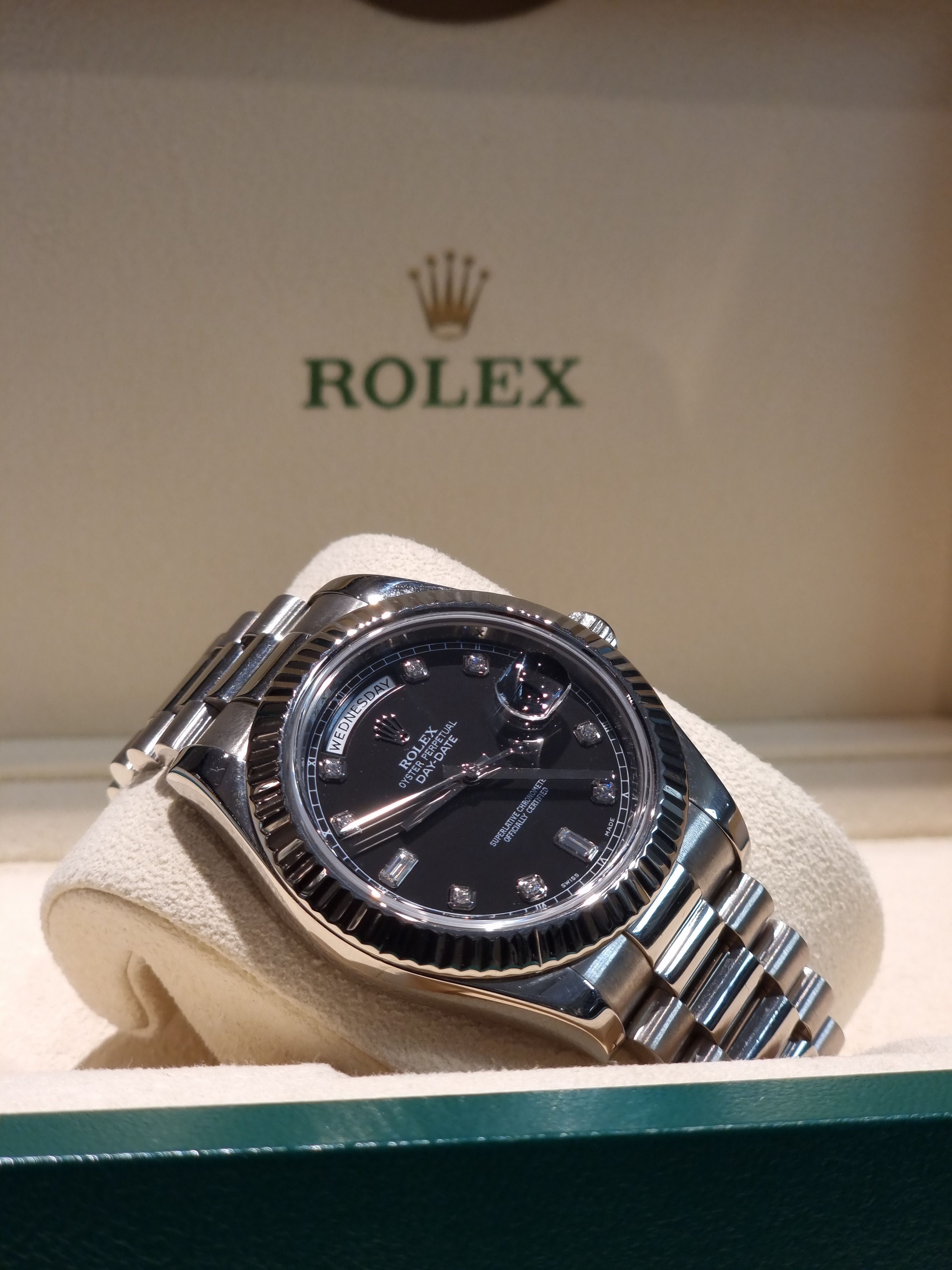 Rolex Day-Date 18k White Gold diamenty