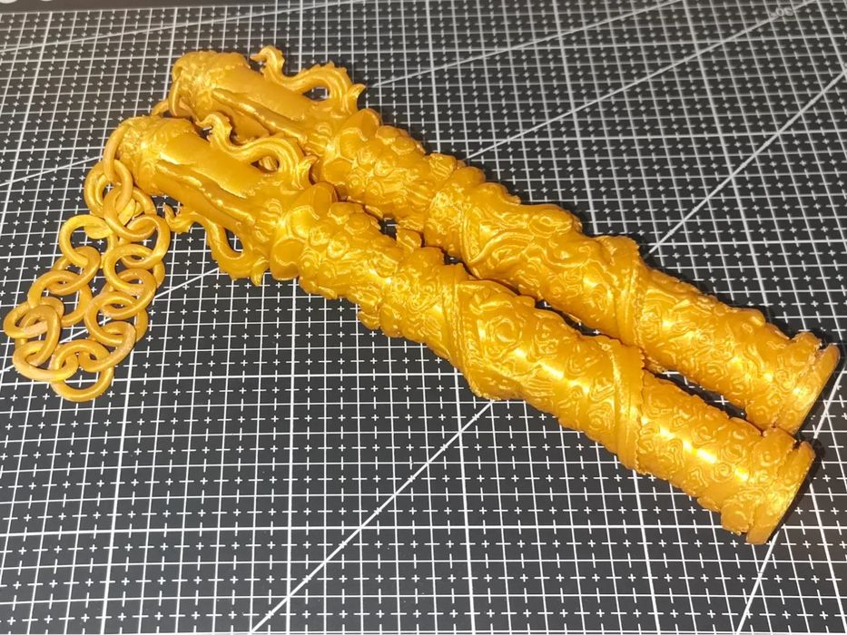 Nunchaku Dragão Entrelaçado - Inspirado em Black Myth Wukong