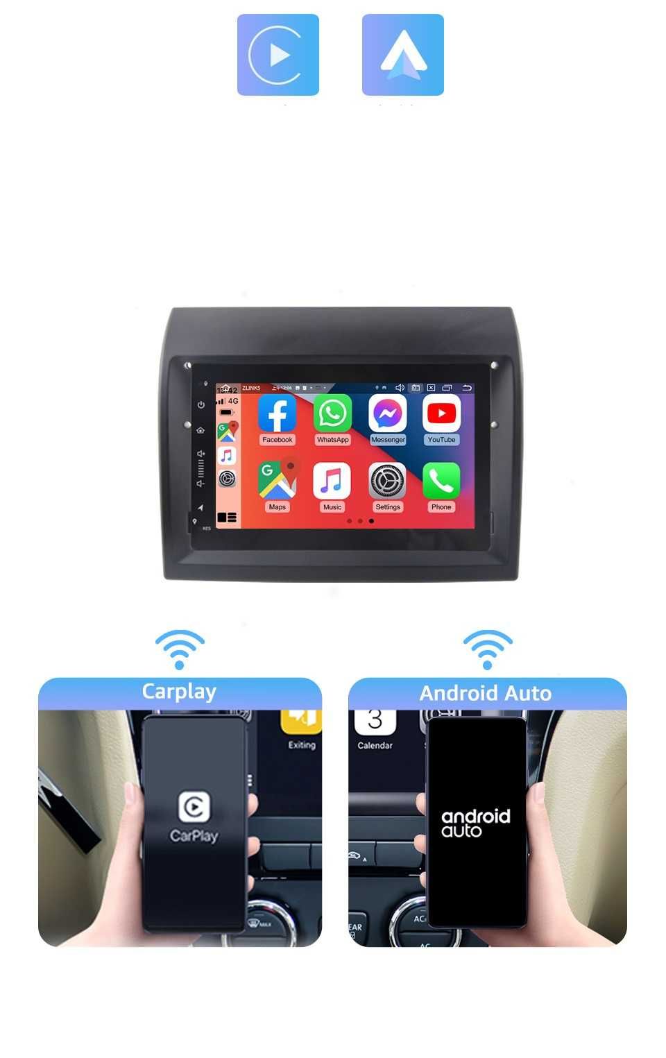 Radio FM GPS WiFi USB Android Peugeot Boxer Fiat Ducato Citroen Jumper