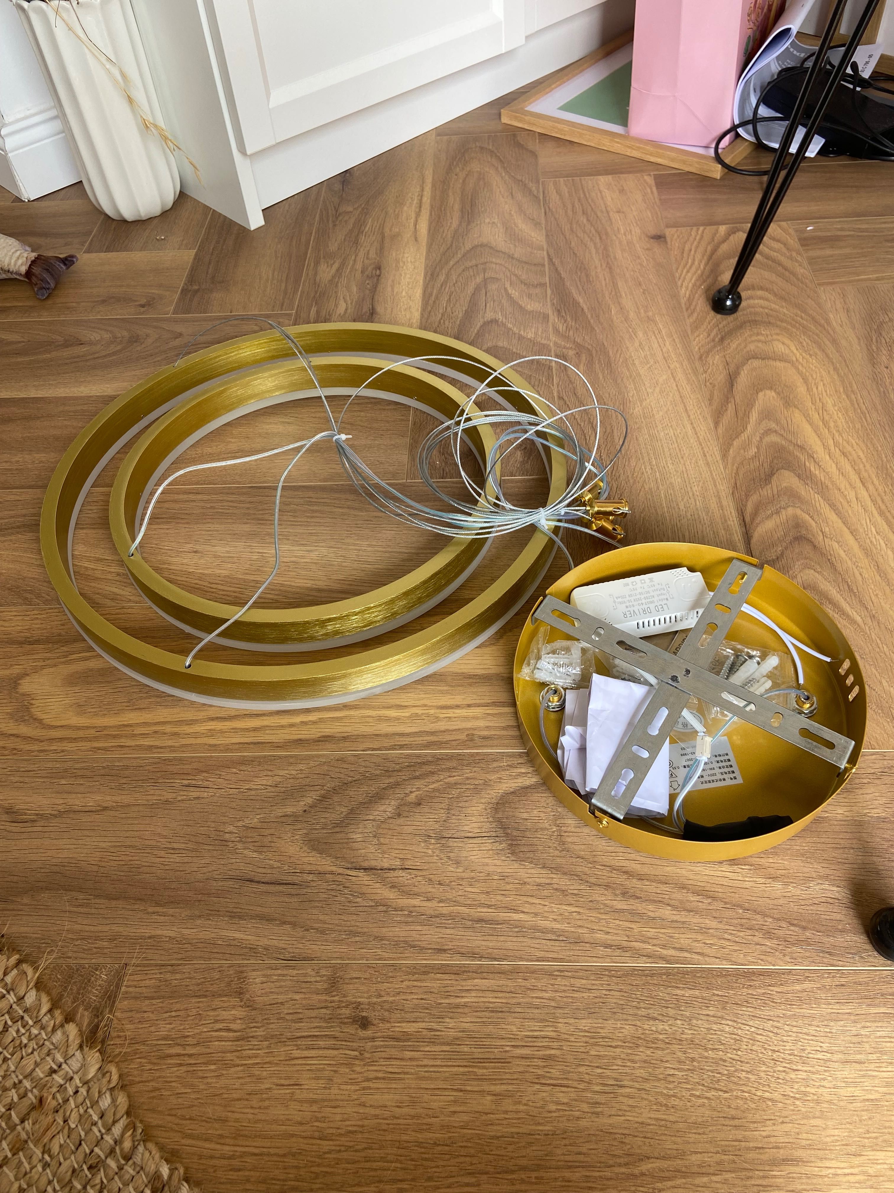 Piękna wisząca lampa 2 ringi