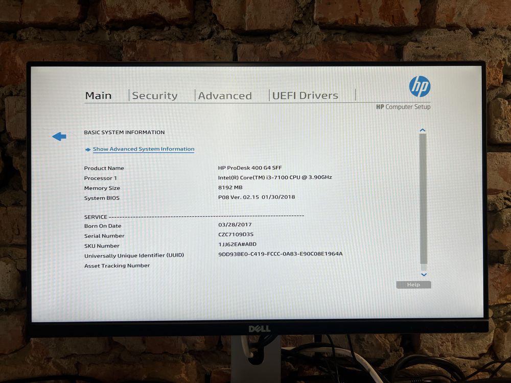 Системний блок SFF HP Core i3 7100