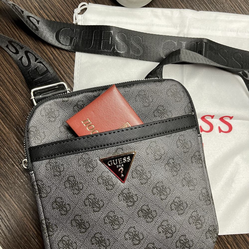 ПОДАРУНОК‼️ Сумка чоловіча через плече GUESS VEZZOLA, гес, гуес