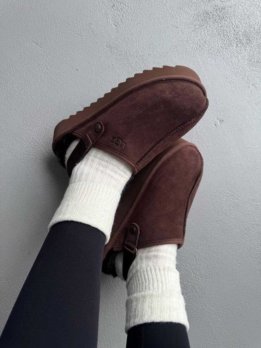 Женские тапочки UGG Lanah Clog Platform 36-41 Сандалии! Натур Овчина!