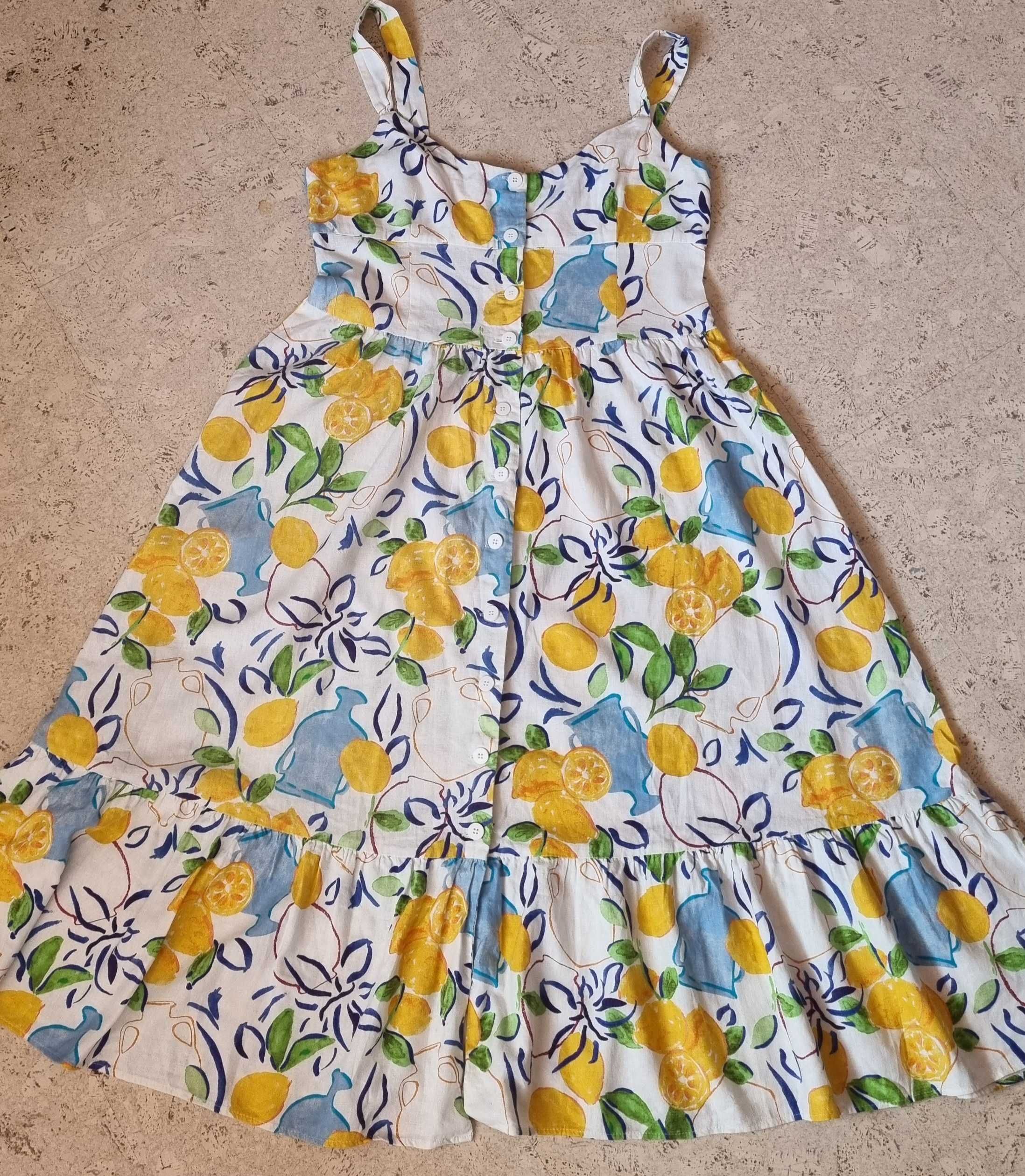 Платье сарафан Zara р. L , лен