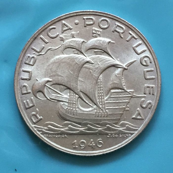 5 Escudos 1946 - prata
