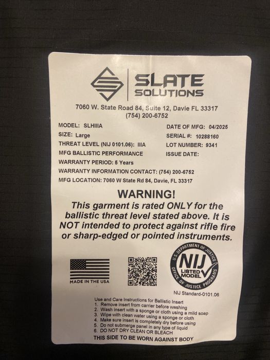 Балістичні пакети Slate solutions