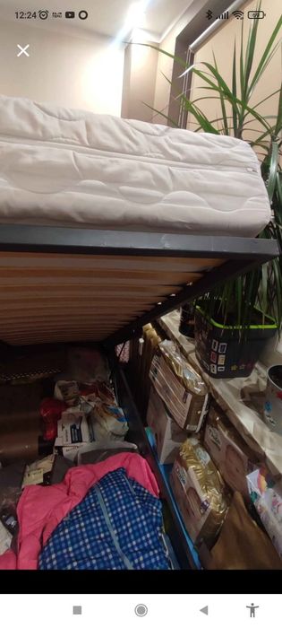 Łóżko 140x200 wenge Z POJEMNIKIEM + materac