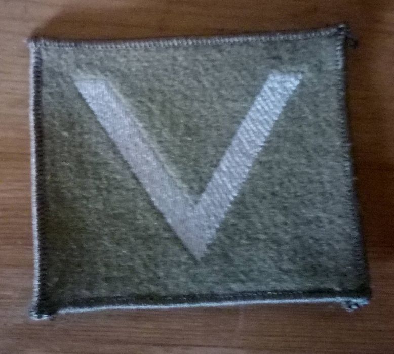 Naszywka wojskowa V na mundur wyjściowy