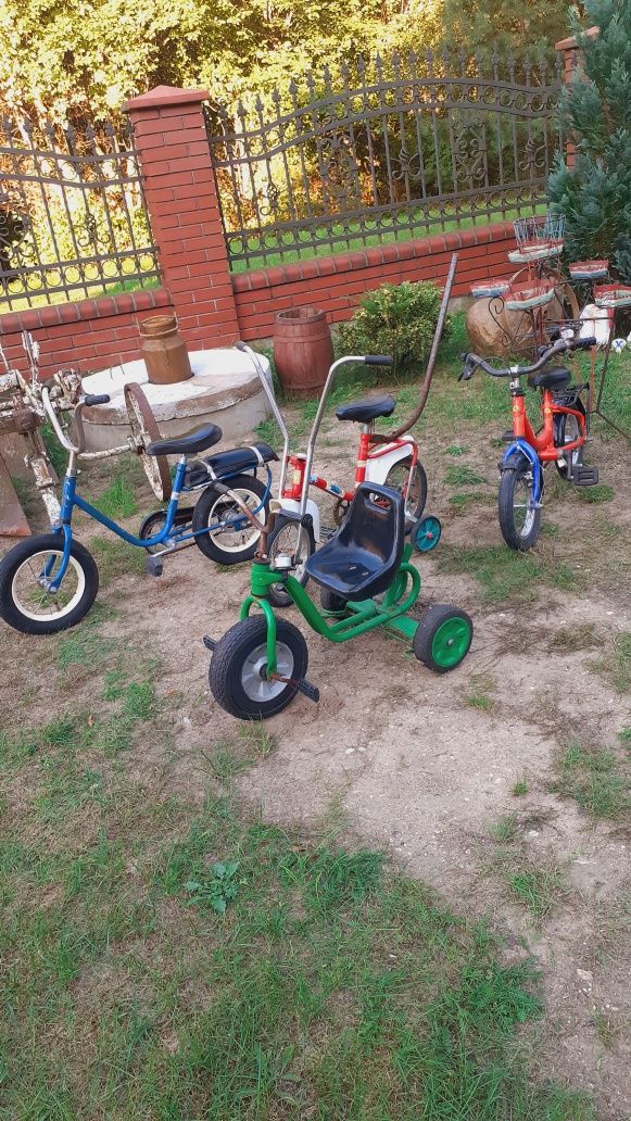 Rowerki dziecinne z prl 4szt cena za 4szt dużo taniej