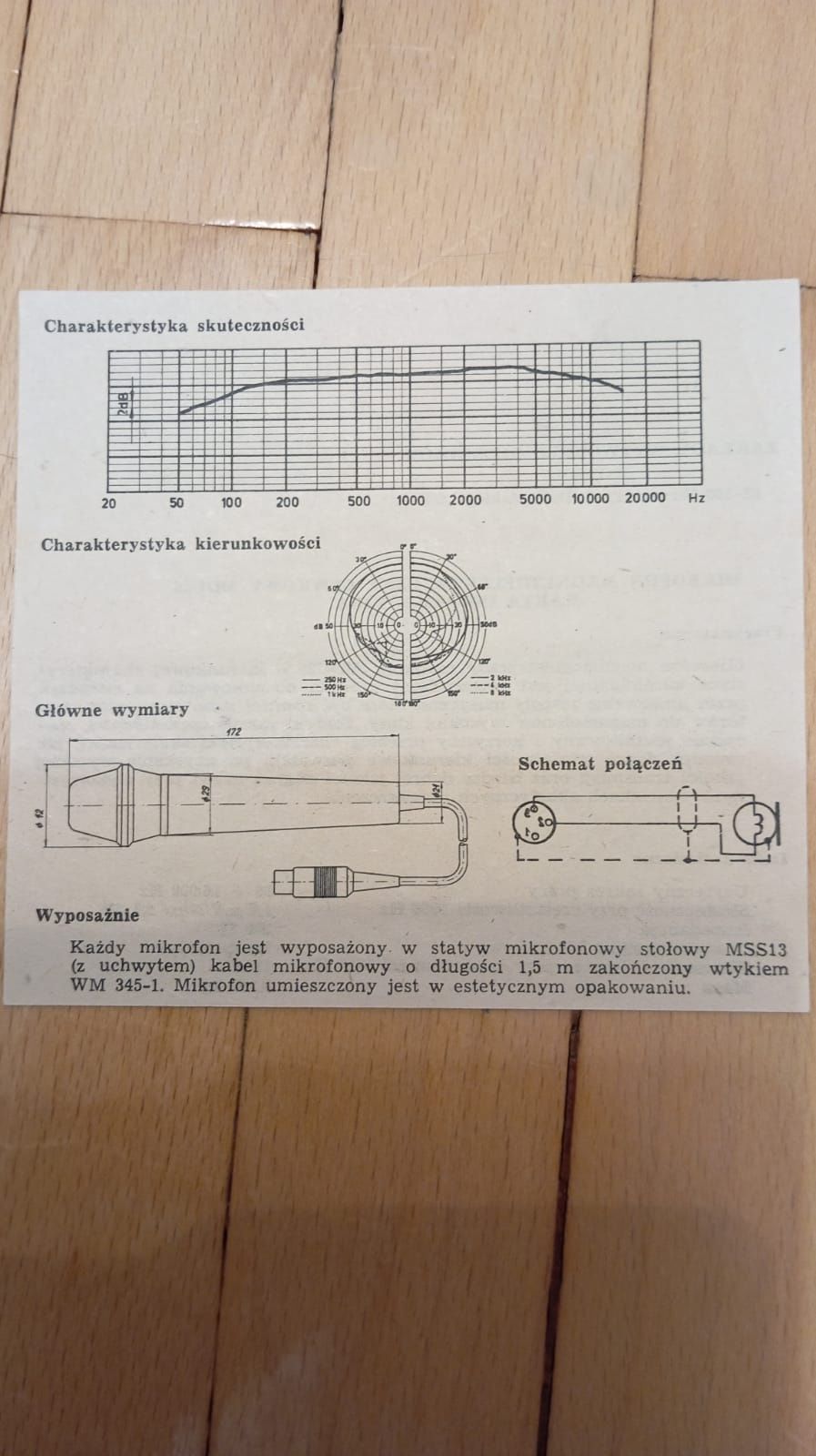 Mikrofon Tonsil Unitra MDU 26