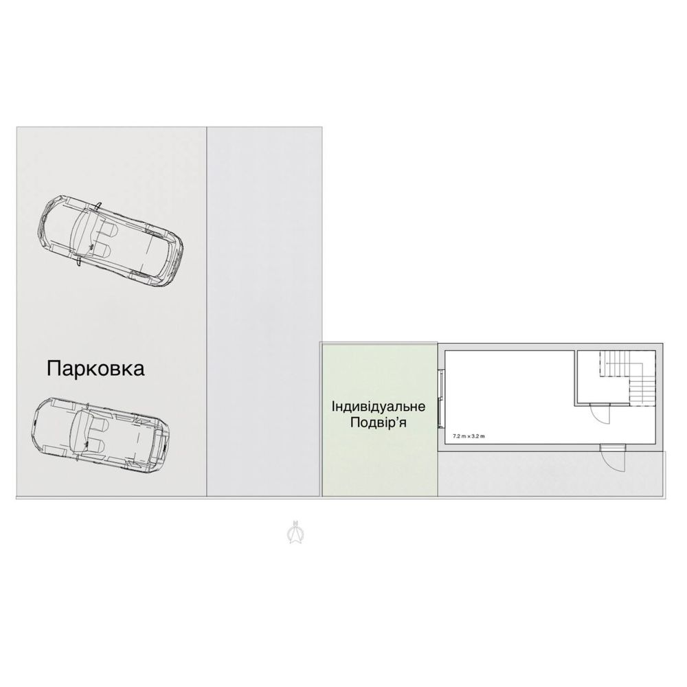 Квартира как таунхаус 45м2 2х комн.