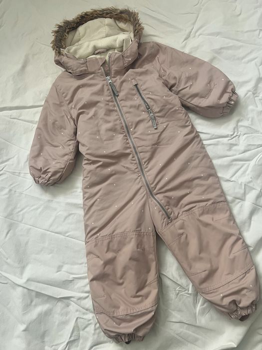 Зимовий комбінезон пудровий h&m 92 розмір